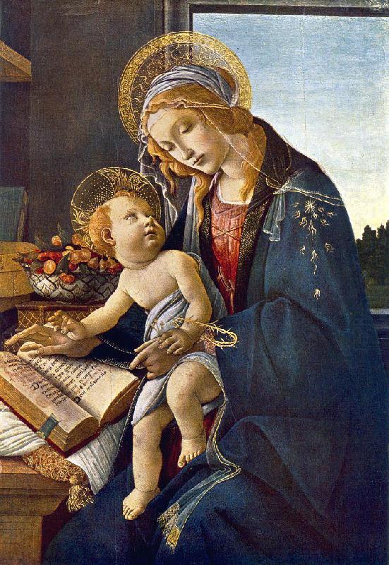 BOTTICELLI, Sandro Madonna with the Child (Madonna with the Book)  vg china oil painting image